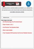 ATI PHARMACOLOGY CMS PROCTORED EXAM VERSION A&comma; B&comma; C AND PRACTICE TEST QUESTION BANK LATEST UPDATE THIS YEAR COMPLETE 350 QUESTIONS AND CORRECT DETAILED ANSWERS 
