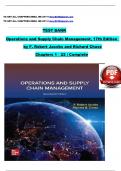 TEST BANK For Operations and Supply Chain Management&comma; 17th Edition by &lpar;F&period; Robert Jacobs&comma; 2024&rpar;&comma; Verified Chapters 1 - 22&comma; Complete Newest Version