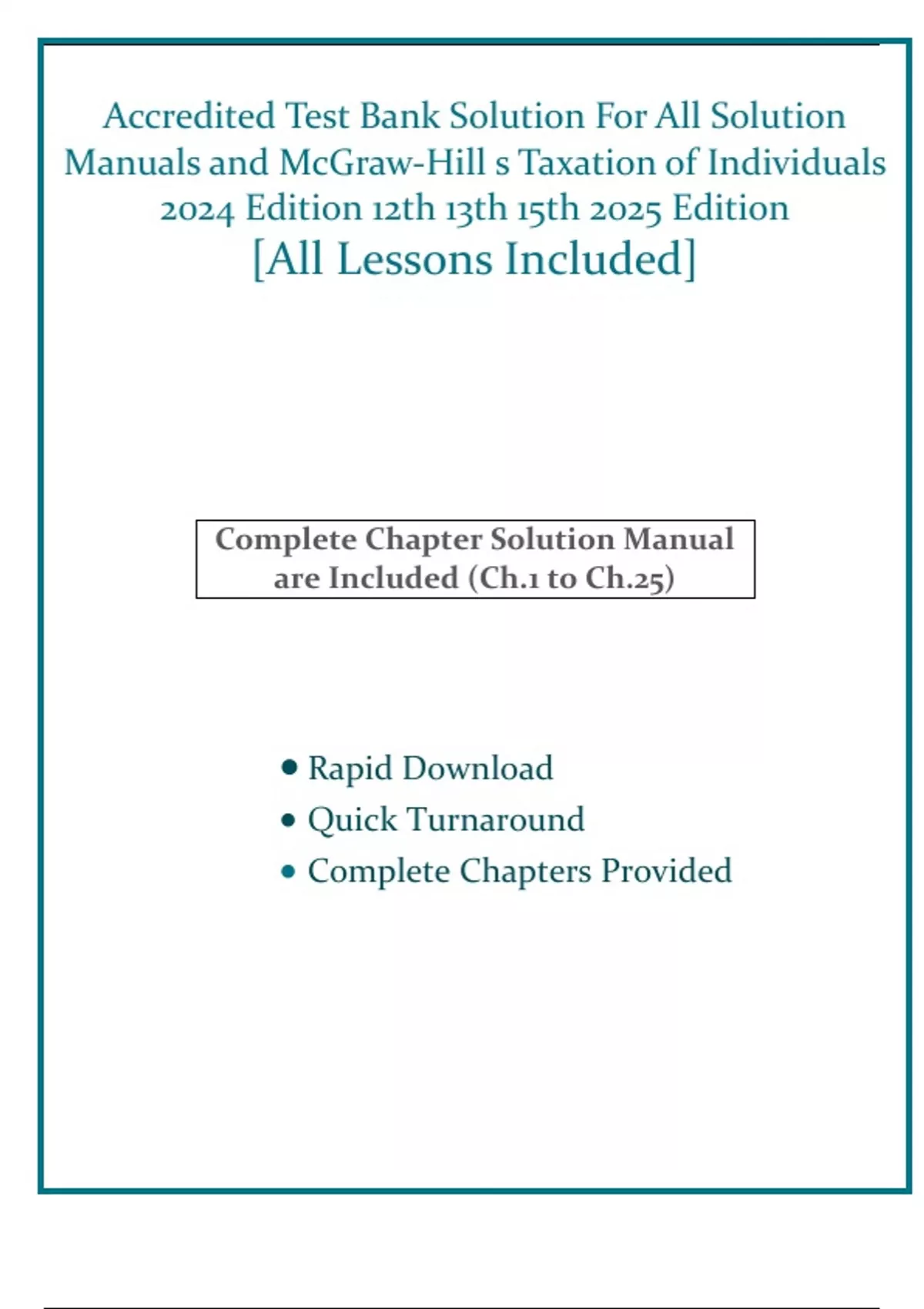 Accredited Test Bank Solution For All Solution Manuals and McGraw-Hill ...