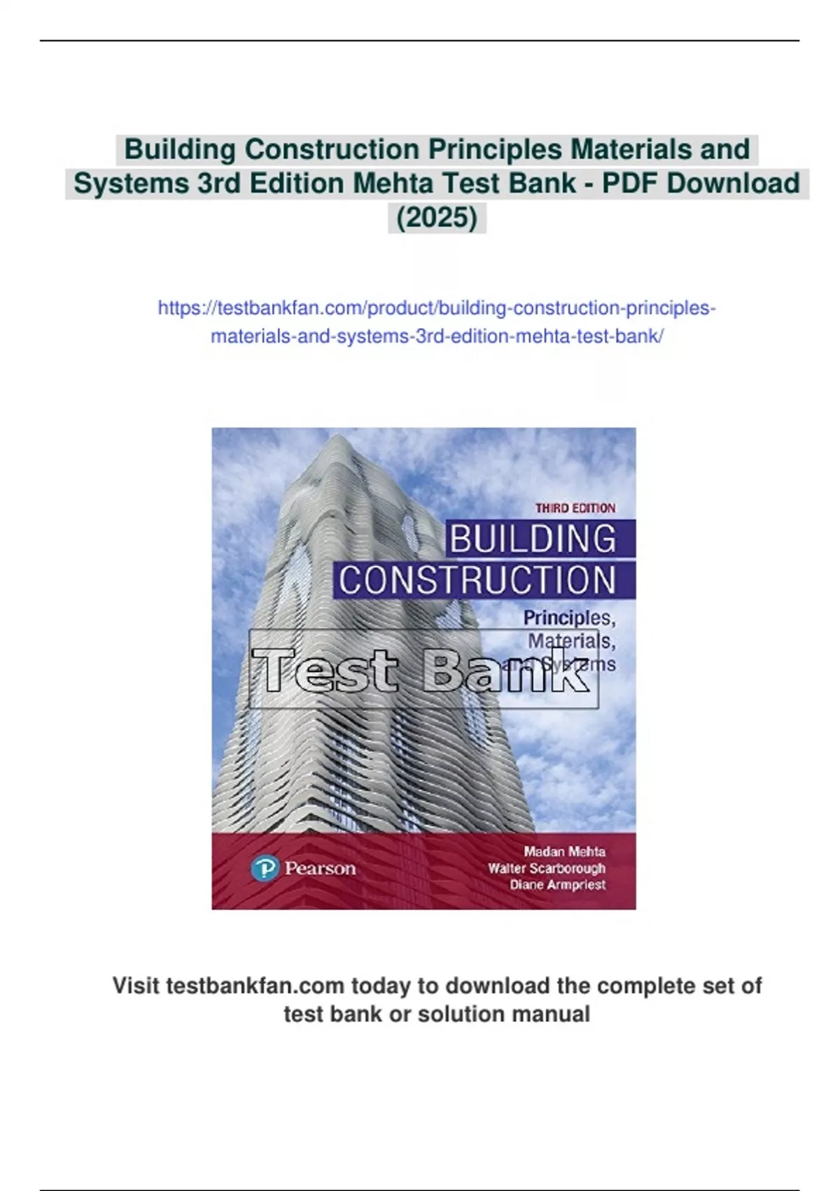 BUILDING CONSTRUCTION PRINCIPLES MATERIALS AND SYSTEMS 3RD EDITION visual data 2