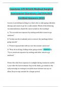 Capstone ATI NCLEX Medical Surgical Assessment Questions and Detailed Verified Answers 2025
