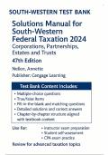 South-Western Federal Taxation 2024&colon; Corporations&comma; Partnerships&comma; Estates and Trusts 47th Edition - Solutions Manual by William A&period; Raabe