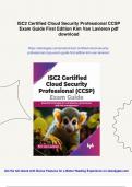 ISC2 Certified Cloud Security Professional CCSP Exam Guide First Edition Kim Van Lavieren - PDF Download
