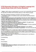FTCE Elementary Education K-6 English Language Arts Subtest Study Guide with Practice Question&period;pdf