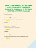 CNRN EXAM &sol; NEWEST ACTUAL EXAM QUESTIONS BANK &sol; COMPLETE ACCURATE QUIZZES WITH DETAILED VERIFIED ANSWERS&comma; 2025&sol;2026 