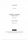  Test Bank For Academic Vocabulary 6th Edition by Amy E&period; Olsen
