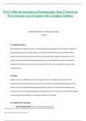 WGU C806 Introduction to Pharmacology Task 3 &vert;Passed on First Attempt &vert;Latest Update with Complete Solution