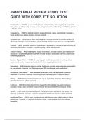 PN4001 FINAL REVIEW STUDY TEST GUIDE WITH COMPLETE SOLUTION