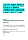 TExES Science of Teaching Reading &lpar;STR&rpar;   &lpar;293&rpar; Quiz 4 EXAM TEST BANK WITH ALL  VERSIONS OF THE EXAM WITH  ALLMODULES COVERED &vert; ACCURATE AND VERIFIED QUESTIONS AND ANSWERS FOR GUARANTEED PASS&vert; LATEST UPDATE  