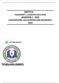 MAT1512 - Assignment 1 &lpar;Solutions & Questions&rpar; Semester 02 - 2025
