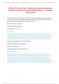 APEA 3P Exam Prep &ndash; Health Promotion Questions with Revised Answers and Explanations &ndash; A&plus; Grade &lpar;2025&sol;2026&rpar;
