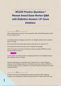 NCLEX Practice Questions &sol; Q-Bank Complete Accurate Quizzes with Verified Answers &sol; 2025 &sol; 2026&period; 