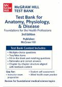 Anatomy&comma; Physiology&comma; & Disease&colon; Foundations for the Health Professions 3rd Edition - Test Bank by Deborah Roiger