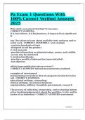 Pa Exam 1 Questions With 100&percnt; Correct Verified Answers 2025