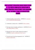 DDG LATEST UPDATED 2025&sol;2026 ExAm &lpar;1-10&rpar; WITH COmPLETE QUESTIOnS &  SURE VERIFIED SOLUTIOnS 100&percnt; GRADED AT A&plus; SCORE&excl;&excl; SURE GUARAnTEED PASS&excl;&excl; 