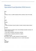 Pharmacy Operations Exam Questions With Answers
