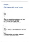 pharmacy operations Exam Questions With Correct Answers