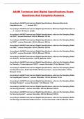 AASM Technical And Digital Specifications Exam Questions And Complete Answers&period;