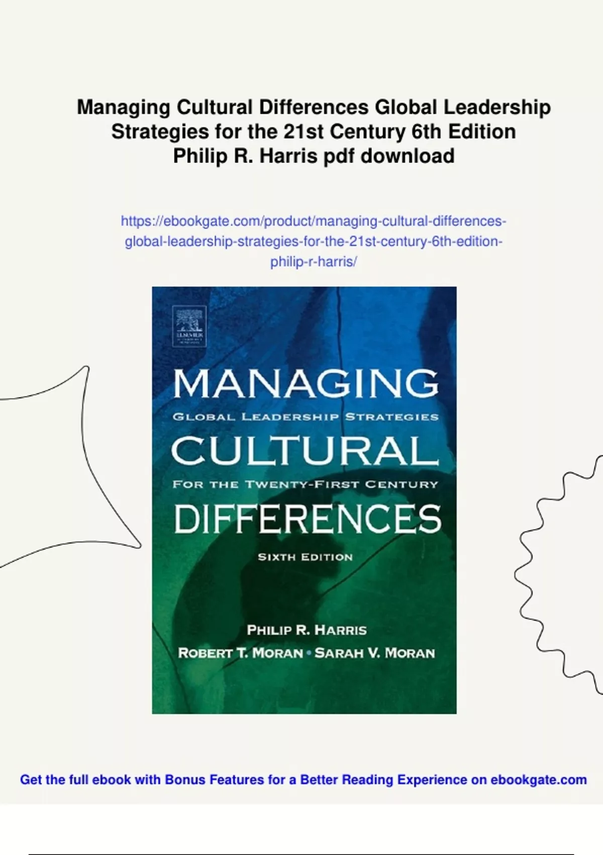 Summary Managing Cultural Differences Global Leadership Strategies for ...
