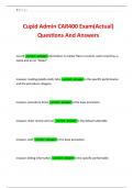 Cupid Admin CAR400 Exam&lpar;Actual&rpar; Questions And Answers