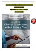 TEST BANK For Wilkins&rsquo; Clinical Assessment in Respiratory Care&comma; 9th Edition by Albert J&period; Heuer&comma; Verified Chapters 1 - 21&comma; Complete Newest Version