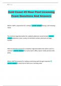 Gold Coast 45 Hour Post Licensing Exam Questions And Answers