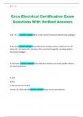 Esco Electrical Certification Exam Questions With Verified Answers