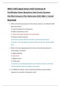 IMSA Traffic Signal Senior Field Technician III Certification Exam Questions And Correct Answers  &lpar;Verified Answers&rpar; Plus Rationales 2025 Q&A &vert; Instant  Download