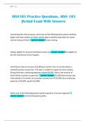 AINS103 Practice Questions, AINS 103 |Actual Exam With Answers