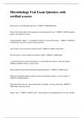 Microbiology Final Exam Questions with verified answers&period;
