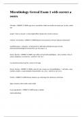 Microbiology General Exam 1 with correct answers