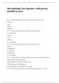 Microbiology Test Questions with precise detailed answers&period;