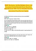 NEIEP Mechanics Verified Multiple Choice and  Conceptual Actual Emended Exam Questions  With Reviewed 100&percnt; Correct Detailed Answers  Guaranteed Pass&excl;&excl;Current Update