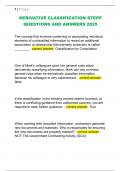 DERIVATIVE CLASSIFICATION STEPP  QUESTIONS AND ANSWERS 2025 
