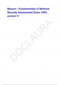 Beacon - Fundamentals of Network Security Assessment Exam 100&percnt; correct &excl;&excl;&excl;