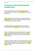 FX PRACTICE TEST QUESTIONS AND  ANSWERS 2025