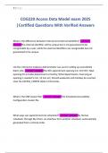 COG220 Access Data Model exam 2025 &vert;Certified Questions With Verified Answers