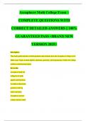 Accuplacer Math College Exam &ndash; COMPLETE QUESTIONS WITH CORRECT DETAILED ANSWERS &vert;&vert; 100&percnt; GUARANTEED PASS <BRAND NEW VERSION 2025>
