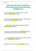 PENN FOSTER INTRO TO BIOLOGY  PROCTORED EXAM QUESTIONS AND  ANSWERS 2025