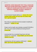 ASSISTED LIVING MANAGER TEST FINAL EXAM AND  PRACTICE EXAM QUESTIONS CURRENTLY TESTING  COMPLETE EXAM QUESTIONS WITH DETAILED  VERIFIED ANSWERS &sol;ALREADY GRADED A&plus;  &sol;&sol;LATEST EXAM&excl;&excl;&excl; 
