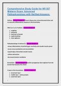 Comprehensive Study Guide for NR 507 Midterm Exam&colon; Advanced Pathophysiology with Verified Answers&period;