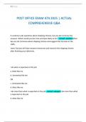 POST OFFICE EXAM 474 2025 &vert; ACTUAL COMPREHENSIVE Q&A 