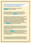 D391 Healthcare Ecosystems Exam Final Questions and Answers&period;