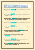 D391 WGU Healthcare Ecosystems Main Exam Certification 2025 Entry