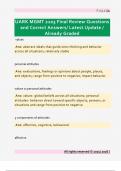 UARK MGMT 2103 Final Review Questions  and Correct Answers&sol; Latest Update &sol;  Already Graded