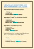 HEALTHCARE ECOSYSTEMS D391 PRE-ASSESSMENT&colon; EXAM OF 2025