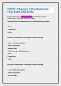 NR507- Advanced Pathophysiology Final Exam 2025 Entry&period;