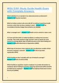 WGU D391 Study Guide Health Exam with Complete Answers&vert;2025&sol;2026