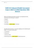 NURS 612 Advanced Health Assessment Exam 2 2025 &vert; Certified Questions With Answers