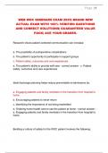 WEB WOC SEMINARS EXAM 2025&vert; BRAND NEW  ACTUAL EXAM WITH 100&percnt; VERIFIED QUESTIONS  AND CORRECT SOLUTIONS&vert; GUARANTEED VALUE  PACK&vert; ACE YOUR GRADES&period;